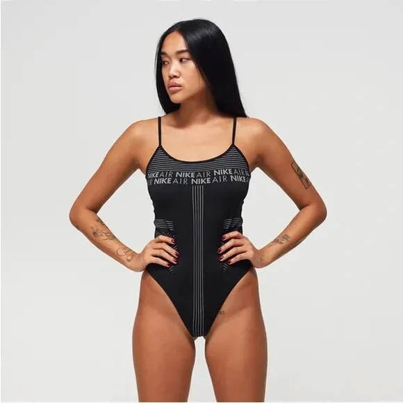Nike Women's Black One-Piece Bodysuit - Picture 1 of 6